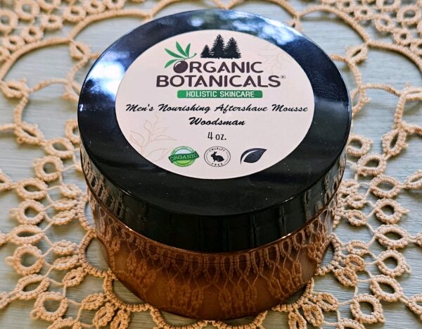 Organic Botanicals Men's Nourishing Aftershave Mousse Woodsman - 4 Ounces