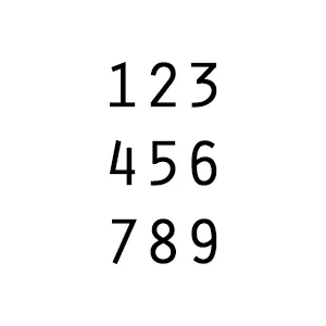 Generocity Help: Listing title guidelines - numerals. – Generocity A black on white image that displays the numbers 1 through 9. Generocity listing title guidelines. Generocity’s guidelines recommend using numerals instead of words for numbers. It saves space and makes your title more concise.