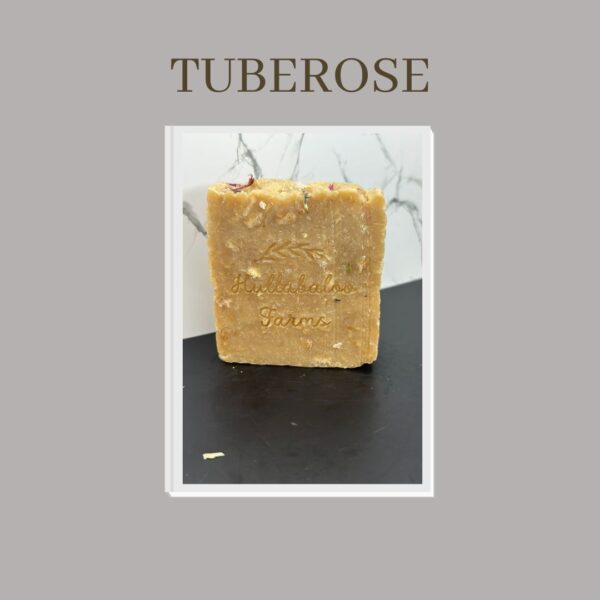 Hullabaloo Farms Tuberose Goat Milk Tallow Soap - 4 Ounces