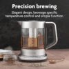 Vianté Electric Kettle With Infuser For Loose Leaf. Hot Tea Maker With Temperature Control And Automatic Shut Off. Tea Kettle With Brewing Programs. 1.5 Liters Capacity - Image 2