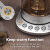 Vianté Electric Kettle With Infuser For Loose Leaf. Hot Tea Maker With Temperature Control And Automatic Shut Off. Tea Kettle With Brewing Programs. 1.5 Liters Capacity - Image 7
