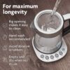 Vianté Electric Kettle With Infuser For Loose Leaf. Hot Tea Maker With Temperature Control And Automatic Shut Off. Tea Kettle With Brewing Programs. 1.5 Liters Capacity - Image 8