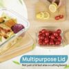 Vtopmart Glass Food Storage Containers with Bamboo Lids, 4 Pack Meal Prep Glass Containers Bento Lunch Box, Safe for Microwave, Oven, Freezer and Dishwasher, BPA Free - Image 3