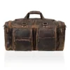 The Leather Farm Farm Premium Buffalo Leather Duffel Weekender Bag