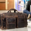 The Leather Farm Farm Premium Buffalo Leather Duffel Weekender Bag - Image 9