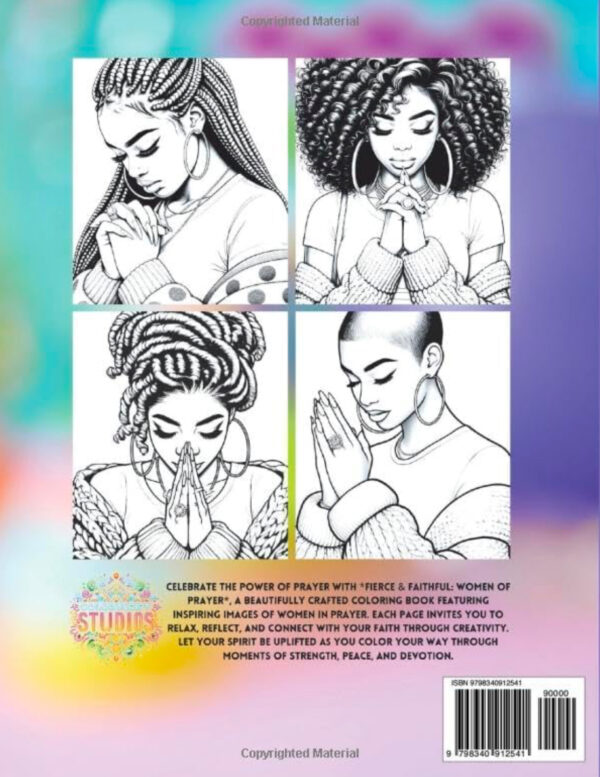 Color Script Studios Fierce & Faithful: Women of Prayer: Black Girl Coloring Book