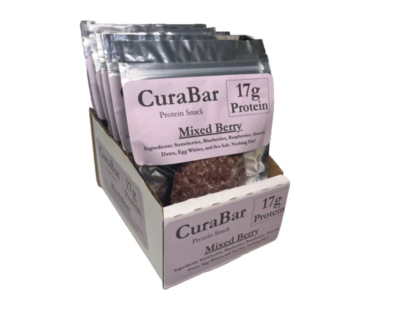 CuraBar Mixed Berry Protein Bars - 6 Bars