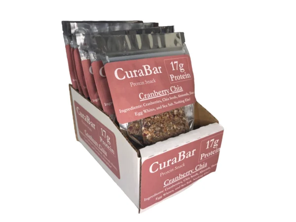 CuraBar Cranberry Chia Protein Bars - 6 Bars