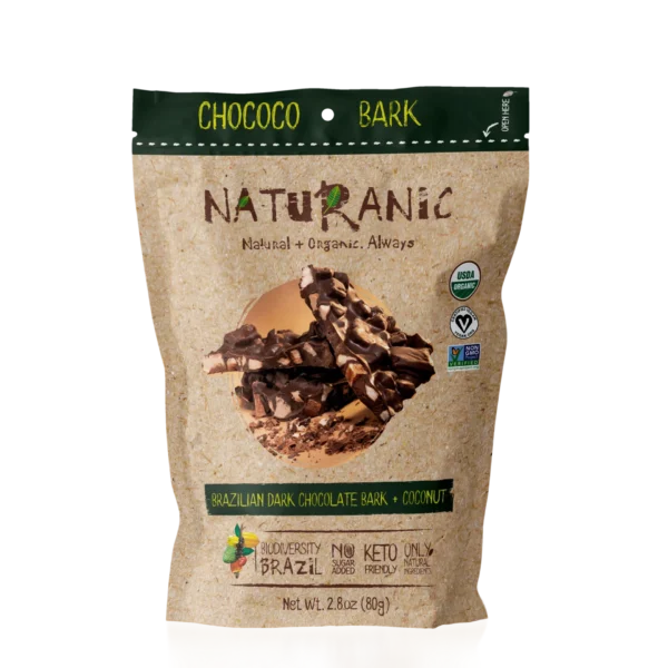 Naturanic Brazillian Dark Chocolate Bark + Coconut