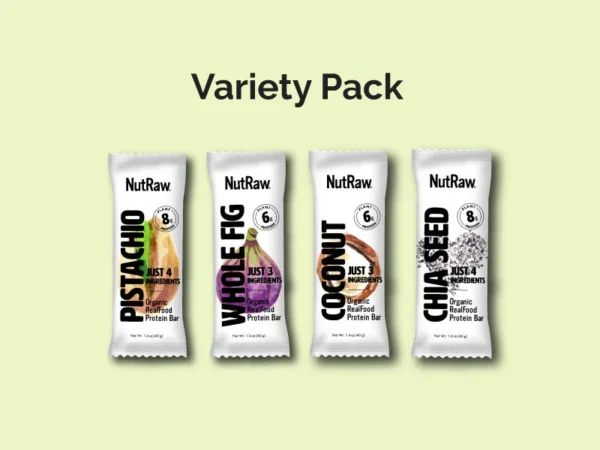 NutBar Variety Bars Pack - Pistachio + Whole Fig+ Coconut + Chia Seed - 1.4oz (12 Pack)