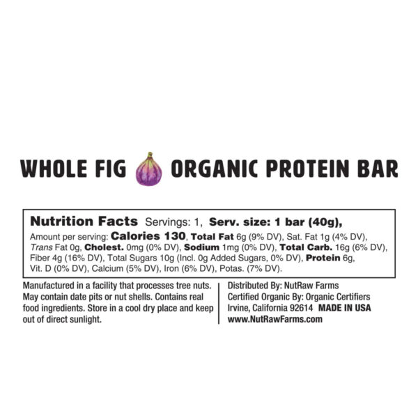 NutBar Whole Fig Bar - 12 Pack (1.4 Oz each)