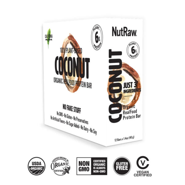 NutRaw Coconut Bar - 12 Pack (1.4 Oz each)